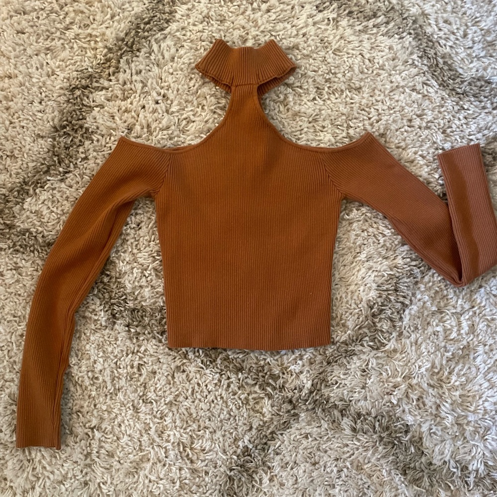 Open shoulder sweater